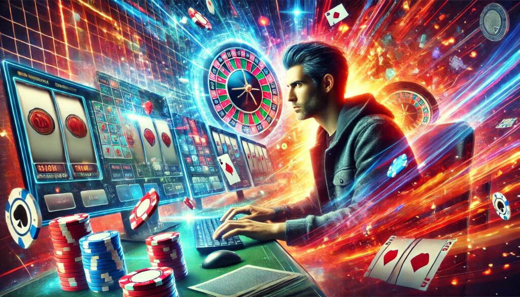 Taking risk in an online casino